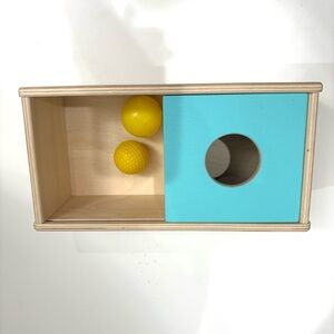 LOVEVERY Sliding Top Wooden Box Learning Toy